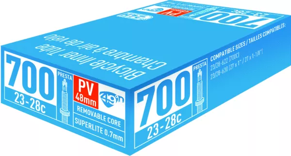 49°NSuperlite Innertube (0.7mm) Presta Valve
