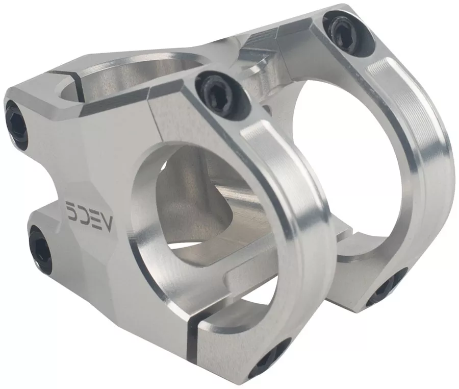 5dev-aluminum-4-bolt-stem-35mm-35-clamp-0-1-1-8-aluminum-raw 5DEV Aluminum 4-Bolt Stem - 35mm 35 Clamp +/-0 1 1/8" Aluminum Raw