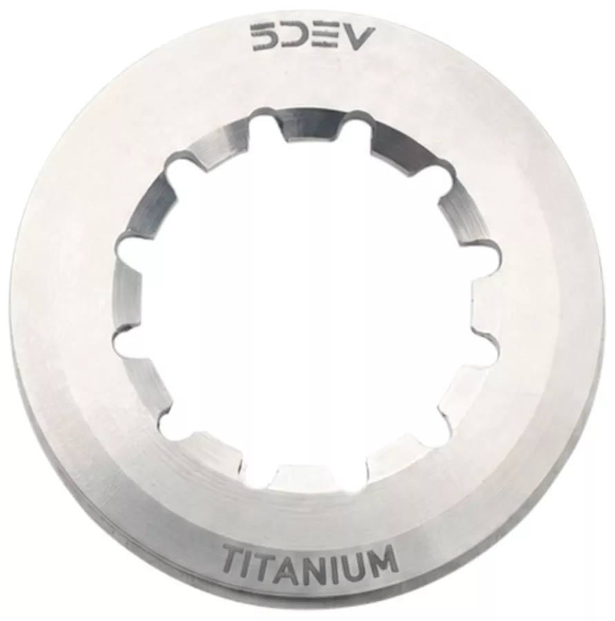 5DEV Center Lock Rotor Lockring - Internal Spline Titanium