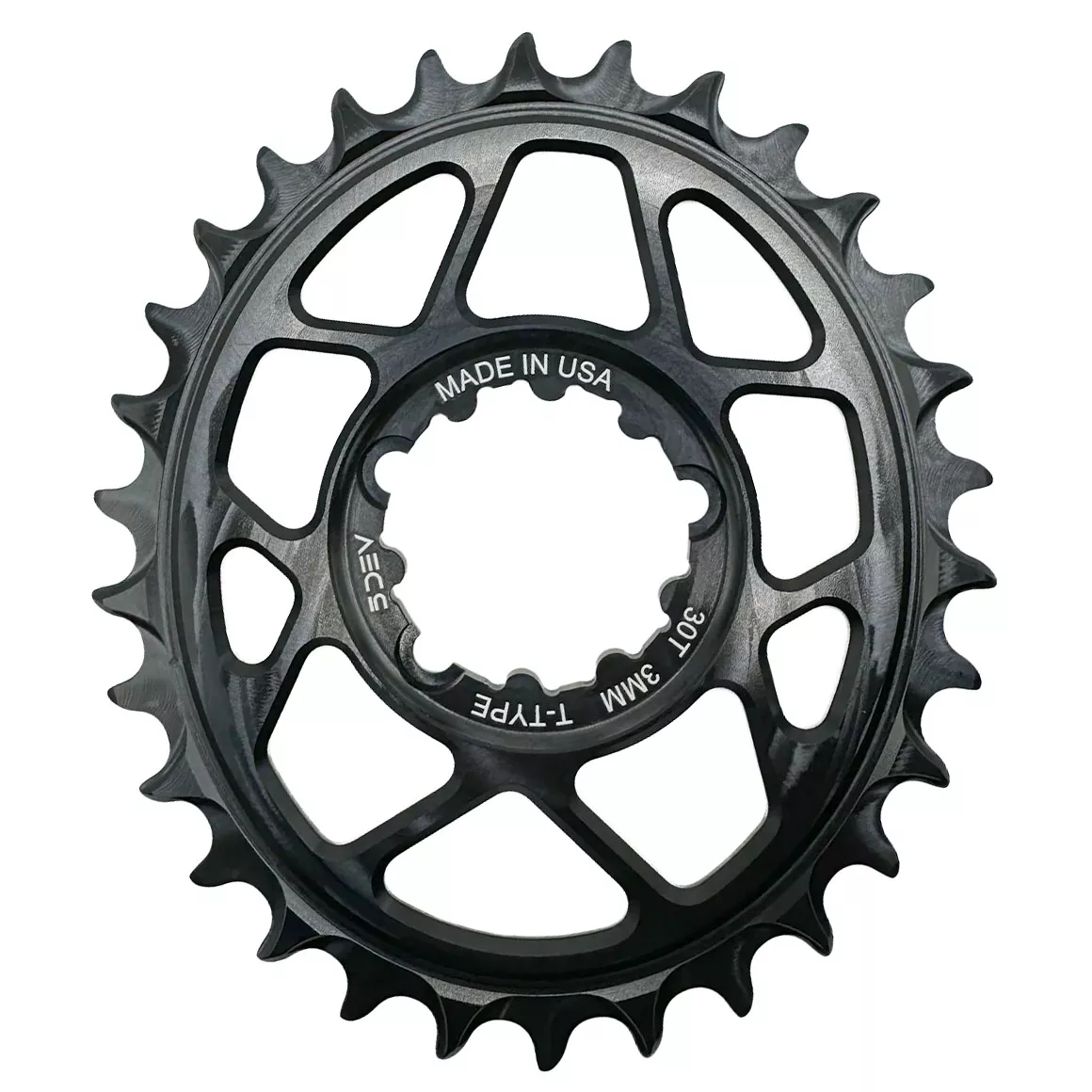 5Dev Oval T-Type 3-Bolt Chainrings- 3mm Offset