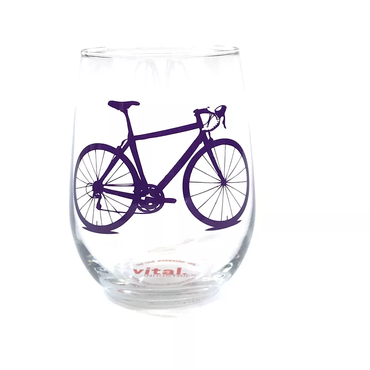 Bicycle Stemless Wine Glass