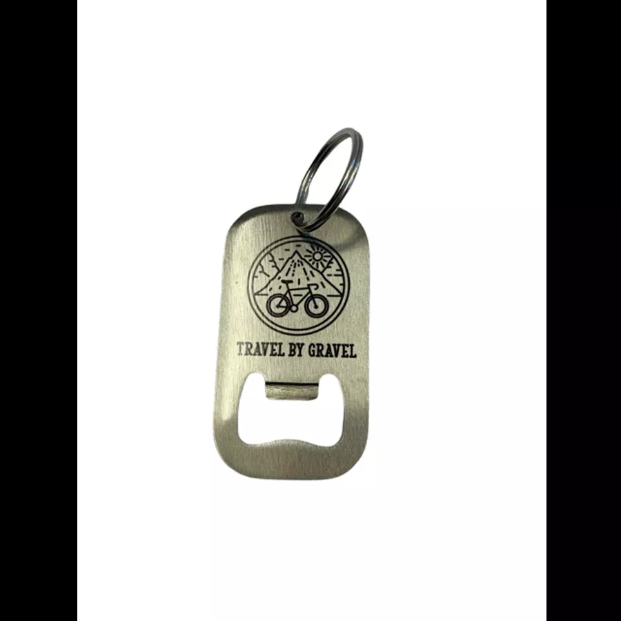Bicycle Themed Stainless Steel Key Ring and Bottle Opener