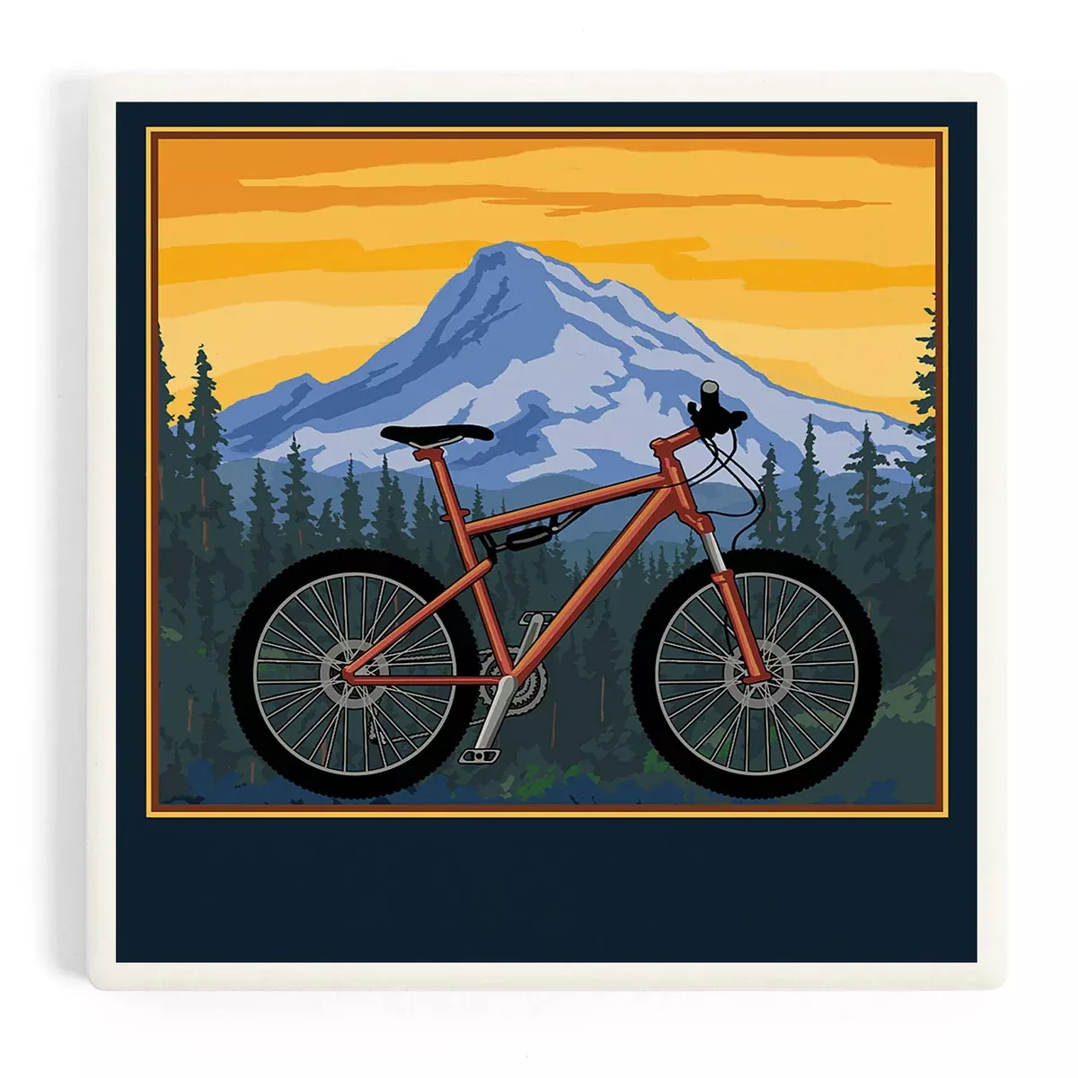 ceramic-drink-coaster-enjoy-ride-mountain-bike-scene Ceramic Drink Coaster Enjoy the Ride, Mountain Bike Scene