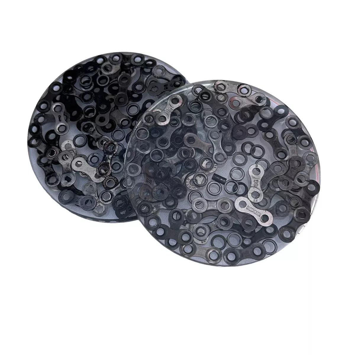 Dissected Bicycle Chain and Resin Coasters, set of 2 [FINAL SALE]