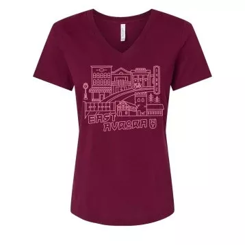 Explore East Aurora V-Neck T-Shirt