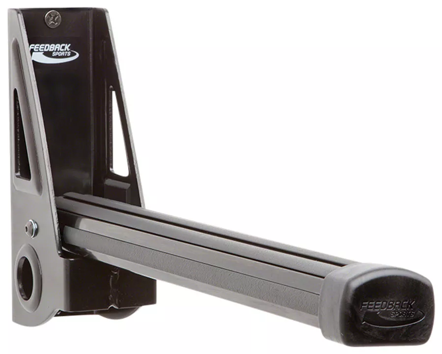 feedback-sports-wall-post-display-stand-1-bike-wall-mounted-folding-black Feedback Sports Wall Post Display Stand - 1-Bike, Wall Mounted, Folding, Black