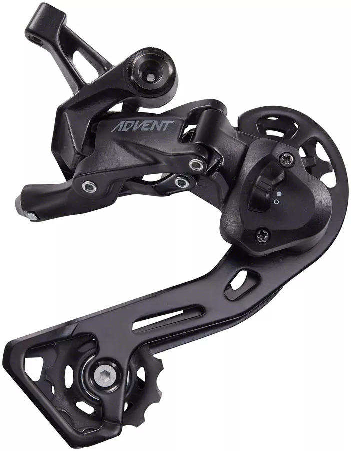 microshift-advent-rear-derailleur-9-speed-medium-cage-black-with-clutch microSHIFT ADVENT Rear Derailleur - 9 Speed, Medium Cage, Black, With Clutch