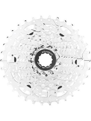 microshift-h11-cassette-11-speed-11-34t-silver-chrome-plated microSHIFT H11 Cassette - 11 Speed, 11-34T, Silver, Chrome Plated