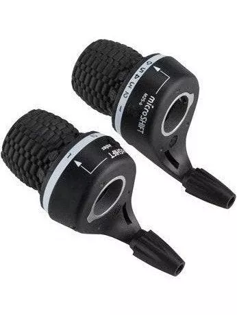 microshift-ms25-twist-shifter-set-6-speed-triple-shimano-compatible microSHIFT MS25 Twist Shifter Set, 6-Speed, Triple, Shimano Compatible