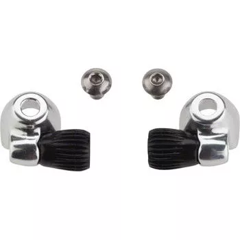 problem-solvers-downtube-housing-stops-with-barrel-adjusters-silver Problem Solvers Downtube Housing Stops with Barrel Adjusters Silver
