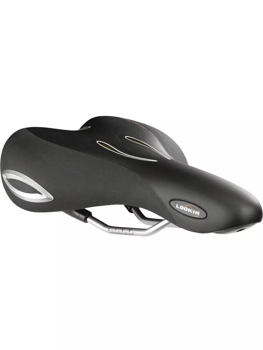 selle-royal-lookin-moderate-saddle-steel-black-men-s Selle Royal Lookin Moderate Saddle - Steel, Black, Men's