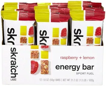 Skratch Labs Energy Bar Sport Fuel - Raspberry and Lemon