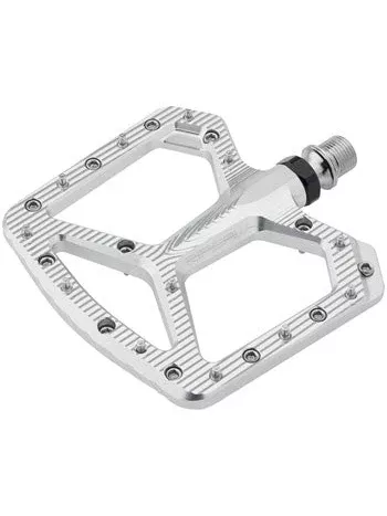 Wolf Tooth Ripsaw Aluminum Pedals - Platform, Aluminum, 9/16", Black, Raw Silver
