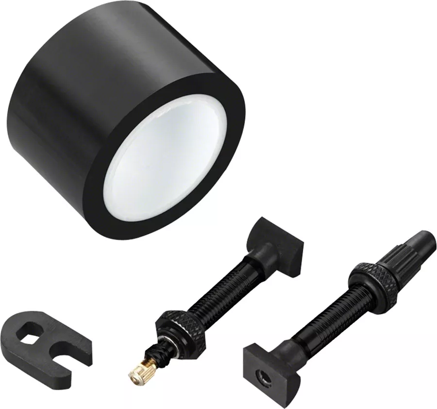 zipp-tubeless-kit-includes-26mm-tape-2-universal-valves-1-valve-core-wrench Zipp Tubeless Kit - Includes 26mm Tape, 2 Universal Valves, and 1 Valve Core Wrench